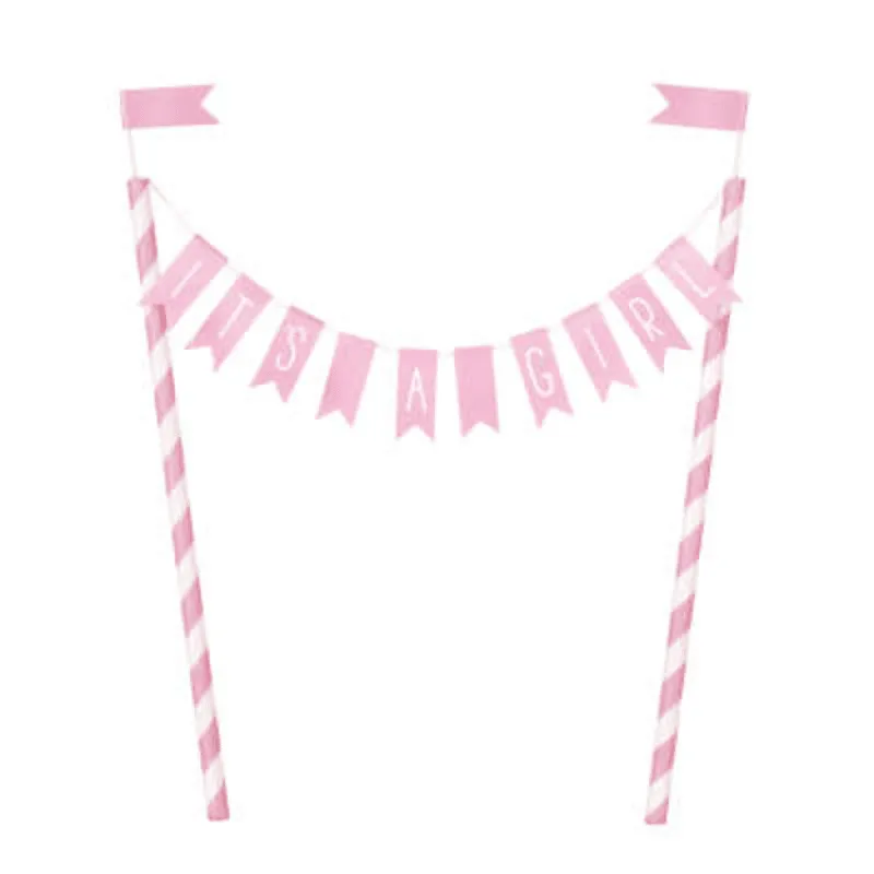 Alternativ bild 0 för Baby shower rosa tårtdekoration