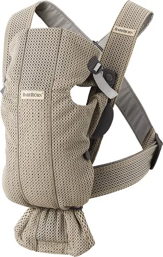 Produktfoto för Babybjörn bärsele Mini, 3D mesh gråbeige