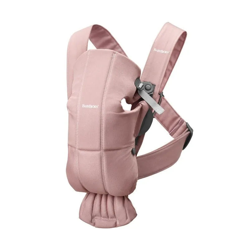 Bild 1 för BabyBjörn Bärsele Mini Bomull Dusty Pink