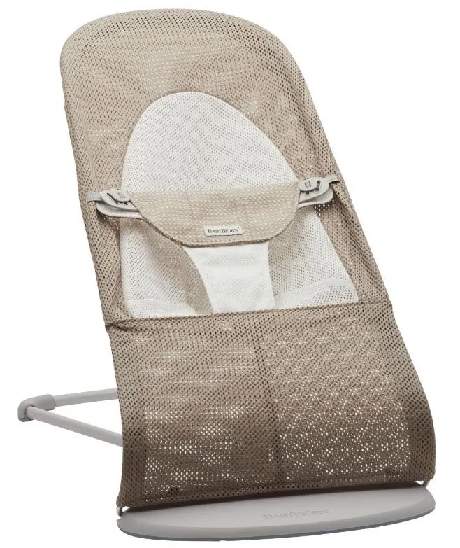 Bild 1 för Babybjörn Balance Soft mesh, gråbeige/vit/grå ram, Gråbeige/vit/grå ram