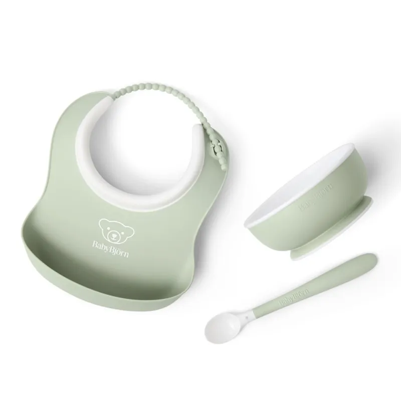 Bild 2 för Babybjörn Barnservis 3-delar (Powder Green)