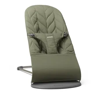 Produktfoto för BabyBjörn Bliss Vävd/blommig quilt Mörkgrön 006140