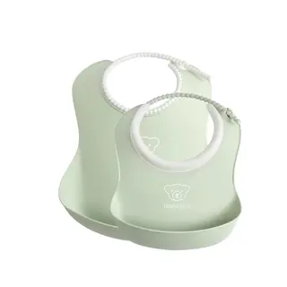 Produktfoto för Babybjörn haklappsset 2-pack, blekgrön