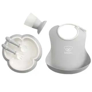 Produktfoto för Babybjörn middagsset för barn, grå