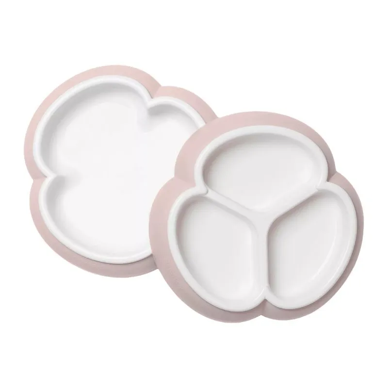 Bild 1 för Babybjörn tallriksset 2-pack, blekrosa