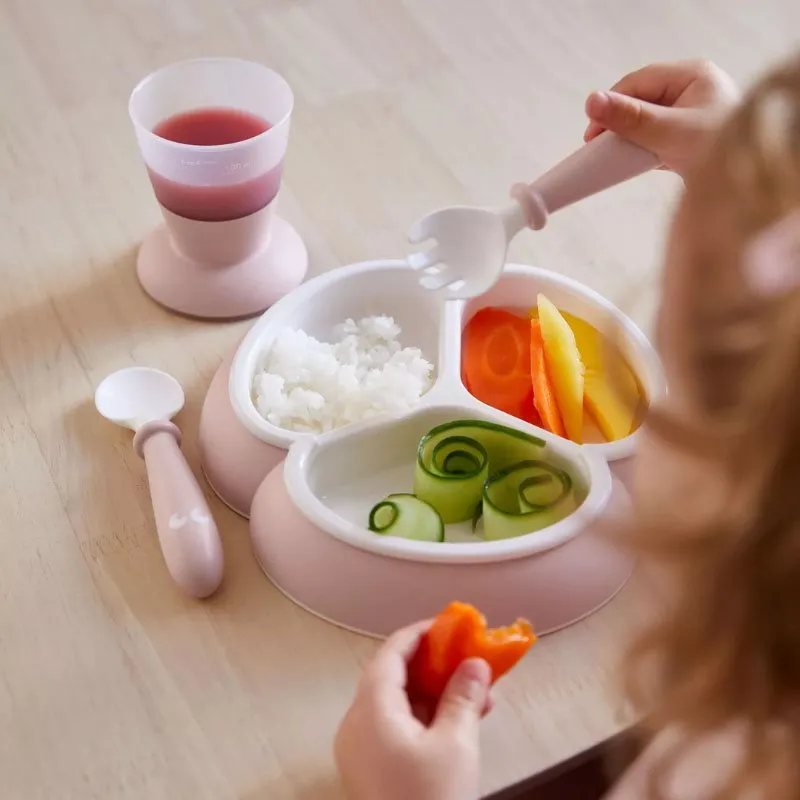 Bild 2 för Babybjörn tallriksset 2-pack, blekrosa