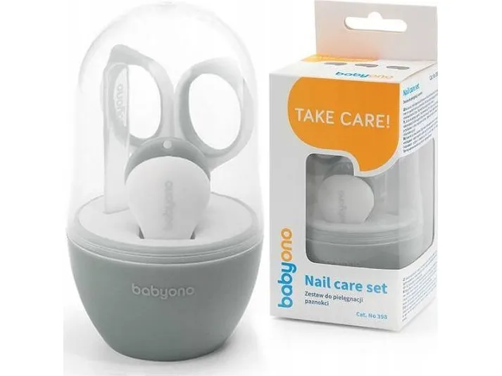 Alternativ bild 0 för Babyono nagelvårdsset, grå