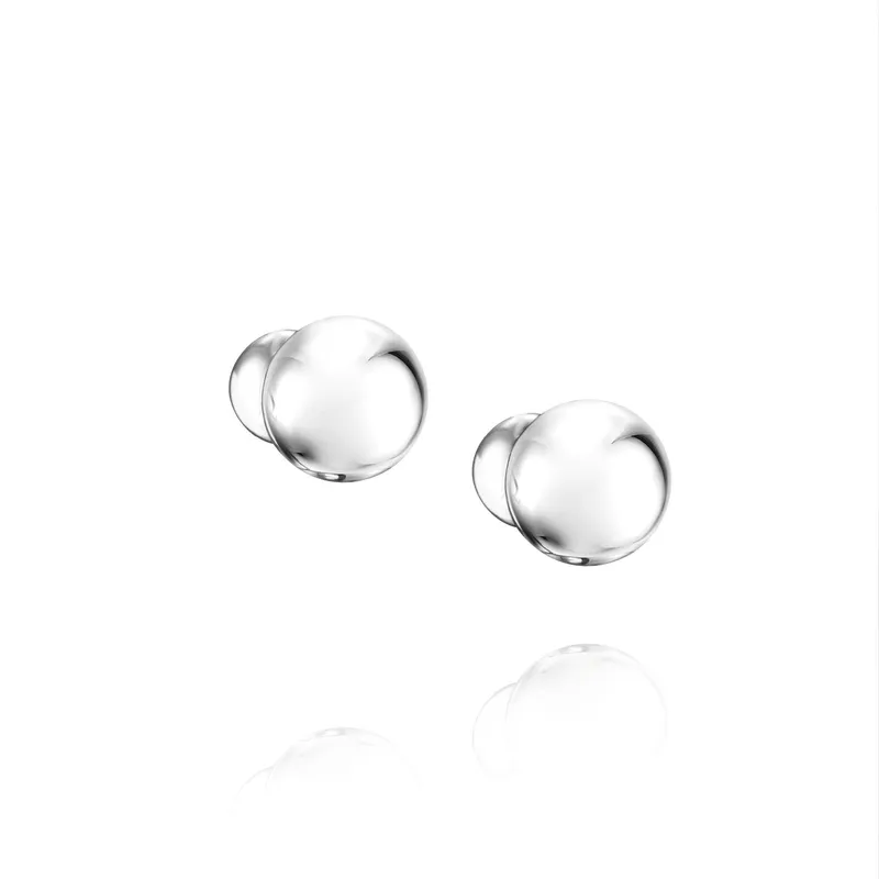 Alternativ bild 0 för Balls Double Örhänge Silver