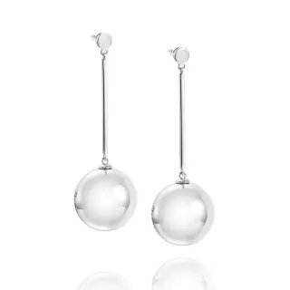 Produktfoto för Balls Long Örhänge Silver