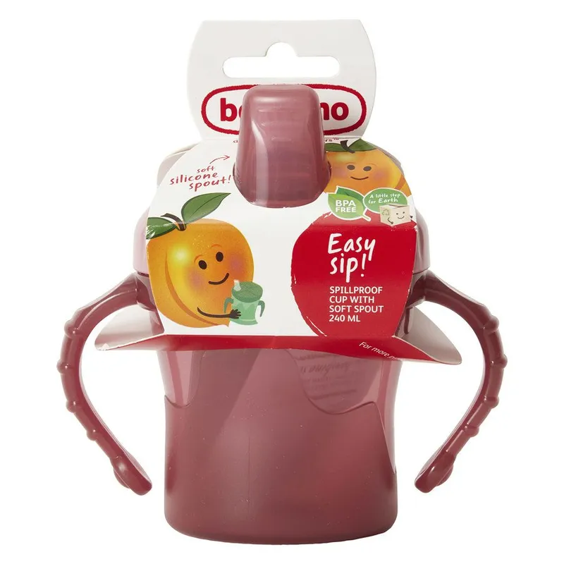 Bild 3 för Bambino Easy Sip! Spillproof cup with Soft Spout Pink 190 ml