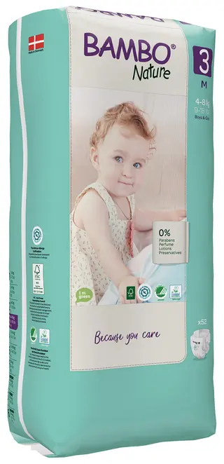 Produktfoto för BAMBO Blöja Nature S3 4-8kg TP