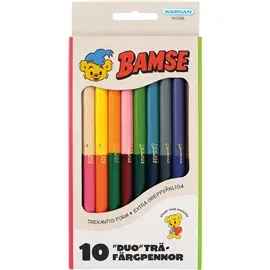 Produktfoto för Bamse Duoträfärgpennor 10 st