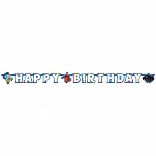 Produktfoto för Banderoll Angry Birds Happy Birthday 178 cm