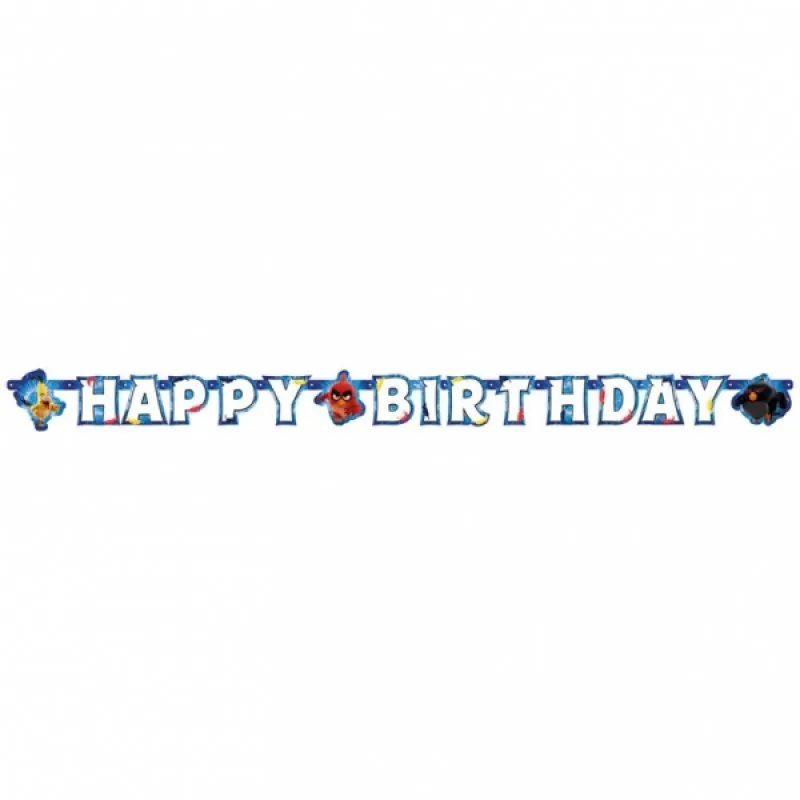 Alternativ bild 0 för Banderoll Angry Birds Happy Birthday 178 cm