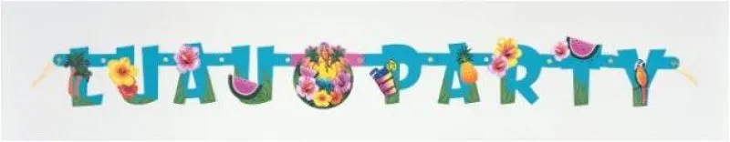 Alternativ bild 0 för Banderoll  blommor / Hawaii formklippt luau party