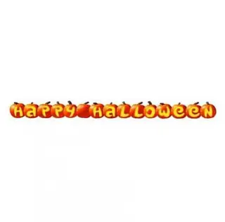 Produktfoto för Banderoll Happy Halloween pumpa 230 cm