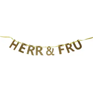 Produktfoto för Banderoll Herr & Fru 2m
