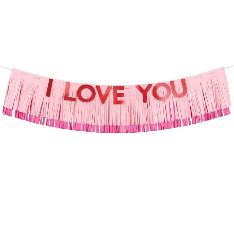 Alternativ bild 0 för Banderoll I Love You 150x30cm