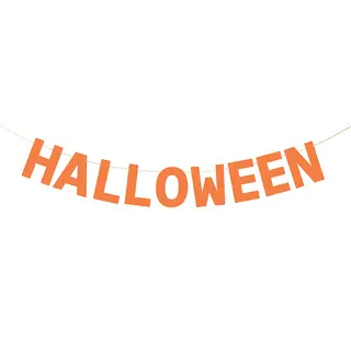 Produktfoto för Banderoll Orange "HALLOWEEN" 2,5m