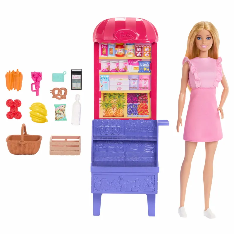 Bild 2 för Barbie and Teresa Recipe for Friendship Malibu at the Market Doll and Playset