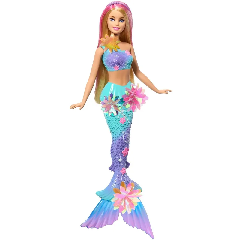 Bild 2 för Barbie Blomstermagi Vit sjöjungfru