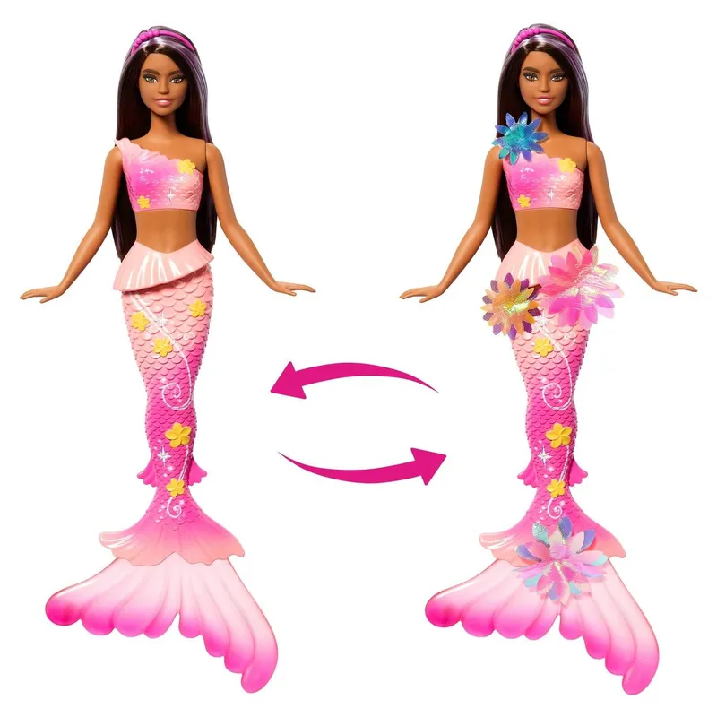 Bild 2 för Barbie Blooming Magic Black Mermaid Doll