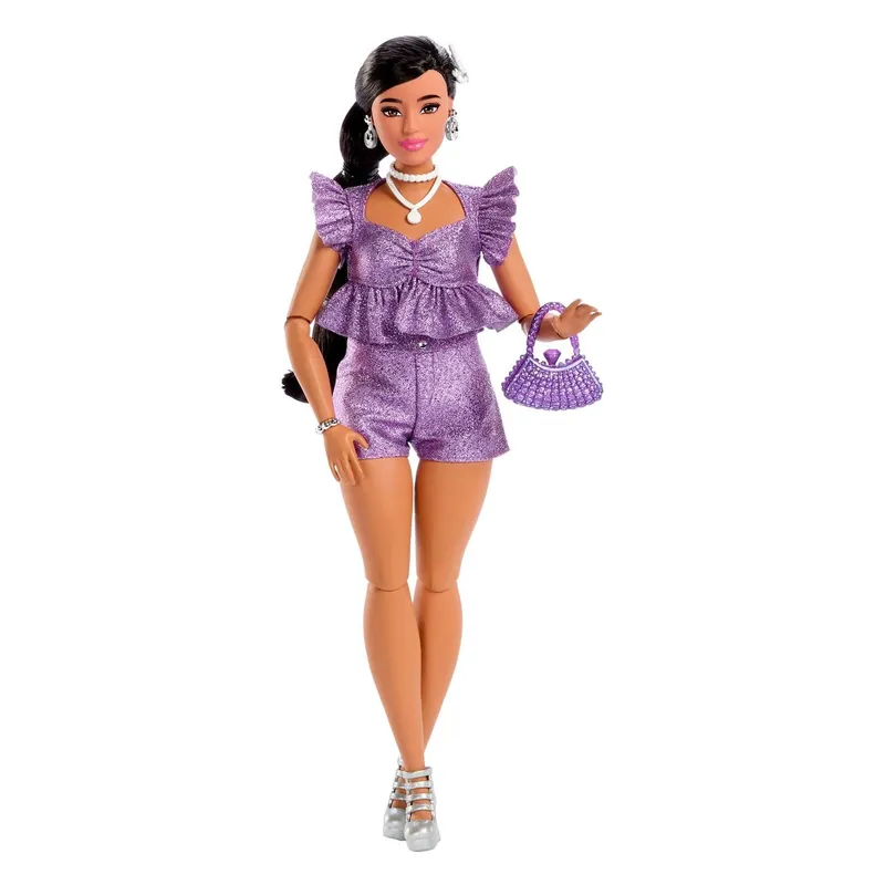 Bild 1 för Barbie Deluxe Indisk docka i lila shorts