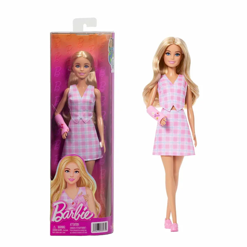 Bild 1 för Barbie Fashionista Doll Pink Plaid Blonde wCast