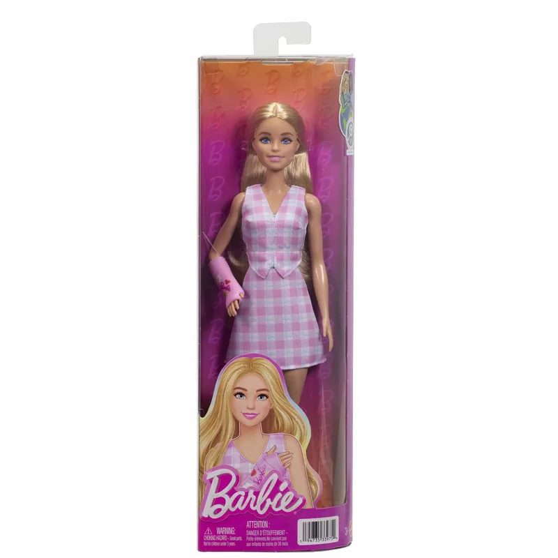 Bild 2 för Barbie Fashionista Doll Pink Plaid Blonde wCast