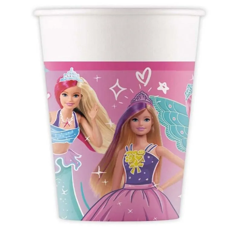 Alternativ bild 0 för Barbie pappersmuggar 200ml 8st