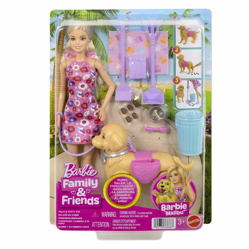 Bild 2 för Barbie Walk & Potty Malibu