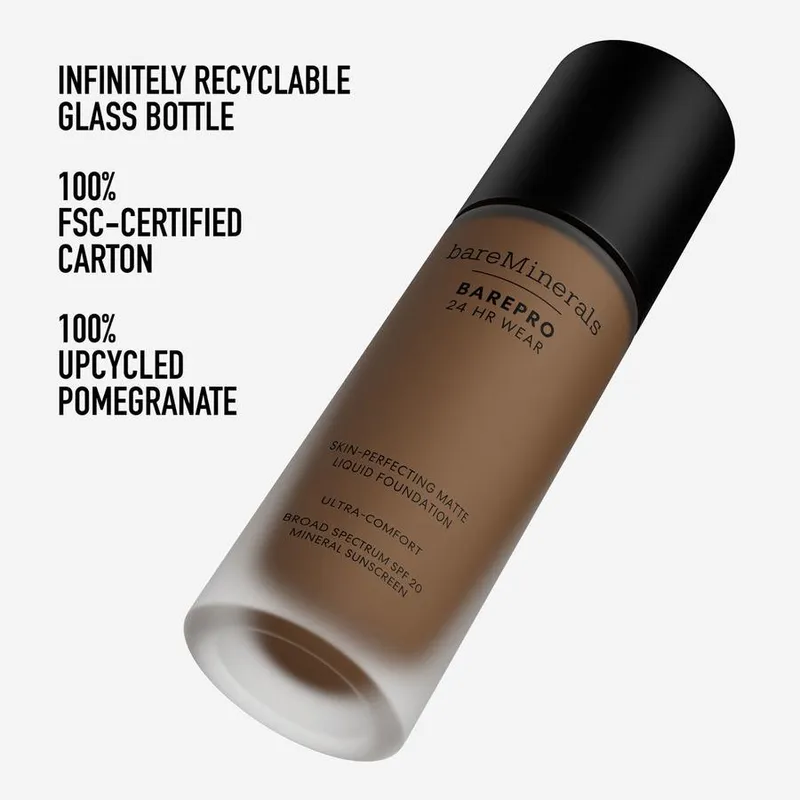 Bild 10 för bareMinerals BarePro 24H Matte Liquid Foundation Medium Deep 40 Neutra