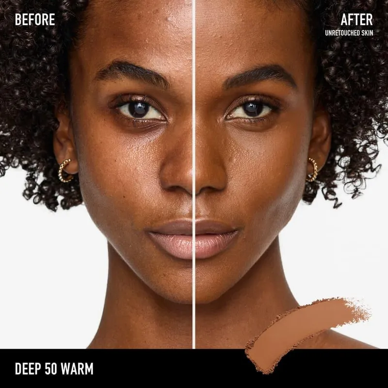 Bild 2 för bareMinerals BarePRO 24H Skin-Perfecting Pressed Powder Deep 50 Warm - 8 g
