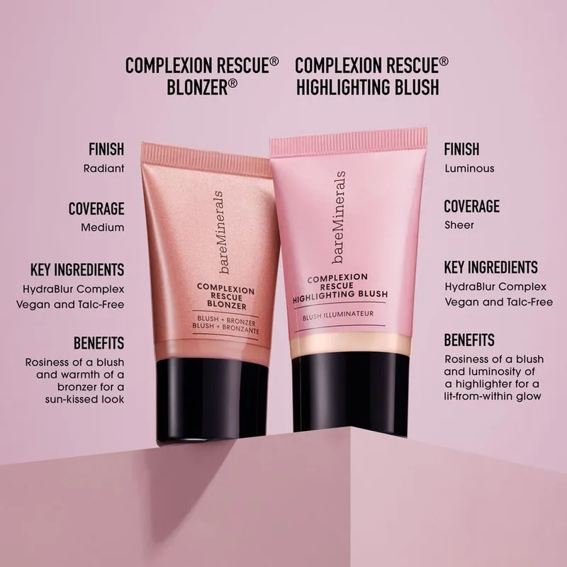 Bild 8 för bareMinerals Complexion Rescue Highlighting Blush Peach Glow