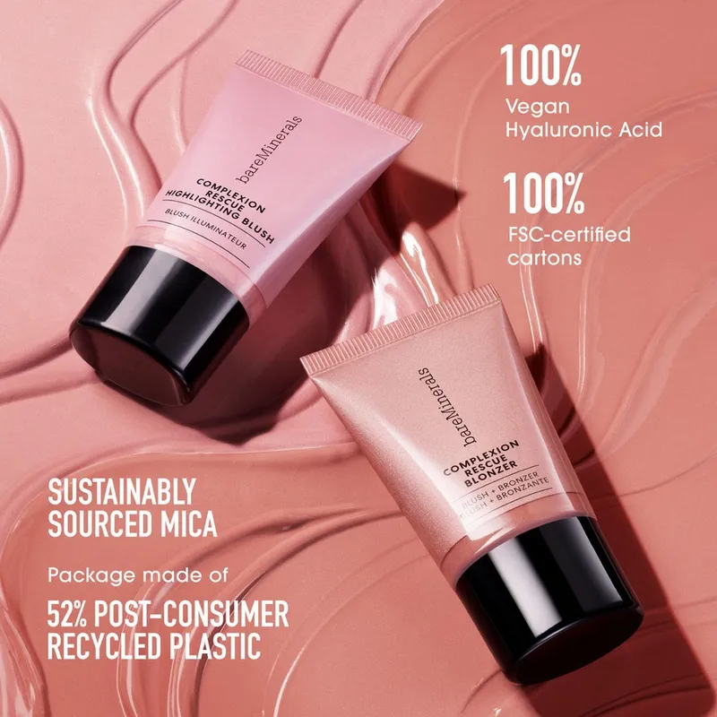 Bild 9 för bareMinerals Complexion Rescue Highlighting Blush Peach Glow