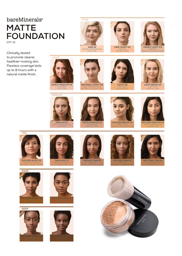 Bild 4 för BareMinerals Matte Foundation SPF15 Medium Tan 18 6 g