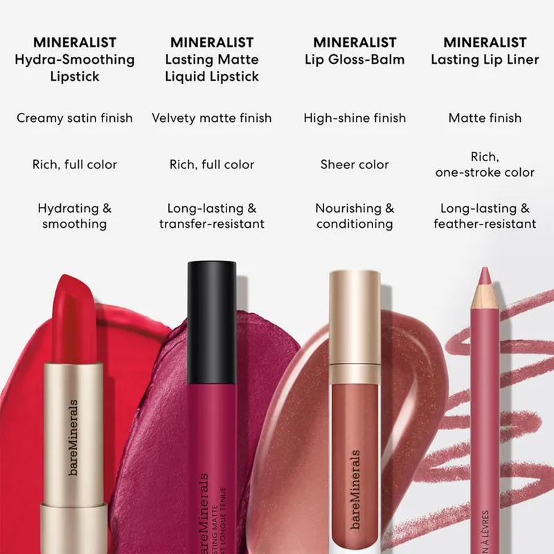 Bild 7 för bareMinerals Mineralist Lip Gloss-Balm Sincerity Rosewood - 4 ml