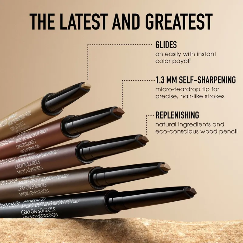 Bild 5 för bareMinerals Mineralist Micro Brow Pencil Rich Black