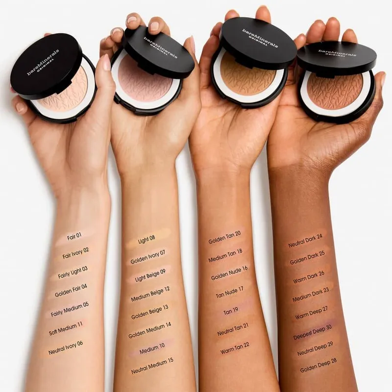 Bild 9 för bareMinerals Original Pressed Powder Foundation Golden Tan 20