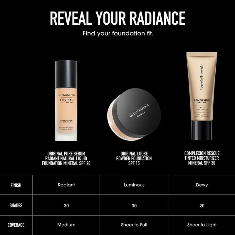 Bild 7 för bareMinerals Original Pure Serum Radiant Natural Liquid Foundation Min