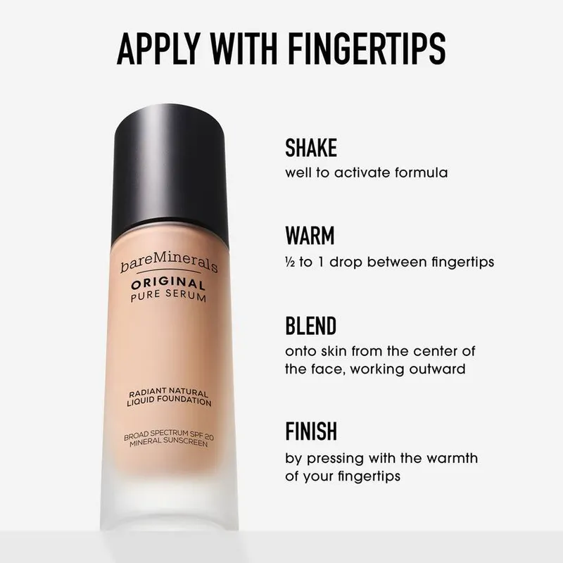 Bild 9 för bareMinerals Original Pure Serum Radiant Natural Liquid Foundation Min