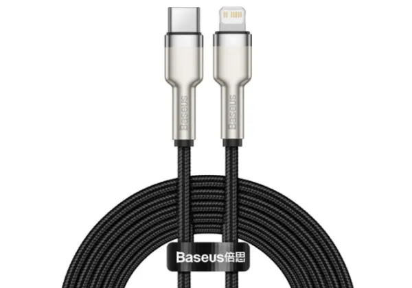 Alternativ bild 0 för Baseus Cafule Metal USB-C till Lightning Kabel PD, 20W, 1m - Svart