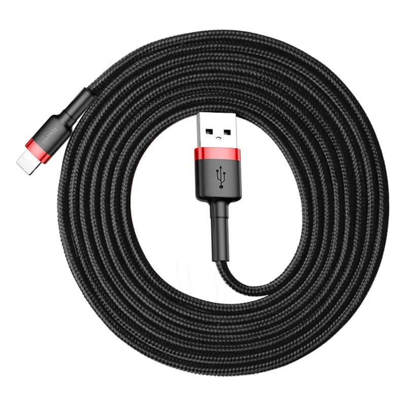 Alternativ bild 0 för Baseus Cafule USB Lightning Cable 1.5A 2m (Black+Red)