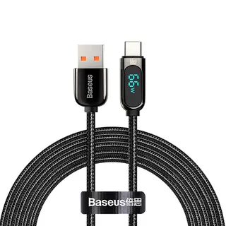 Produktfoto för Baseus CASX020001, 1 m, USB A, USB C, Svart