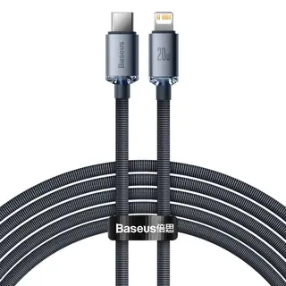 Produktfoto för Baseus Crystal Shine cable USB-C to Lightning 20W PD 2m (black)