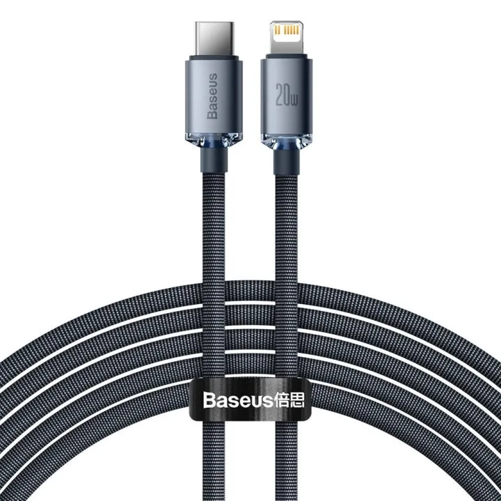 Alternativ bild 0 för Baseus Crystal Shine cable USB-C to Lightning 20W PD 2m (black)