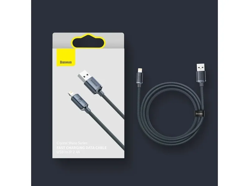 Alternativ bild 0 för Baseus Crystal Shine cable USB to Lightning 2.4A 1.2m (blue)