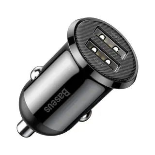 Produktfoto för Baseus Grain Pro Car Charger 2x USB 4.8A (black)