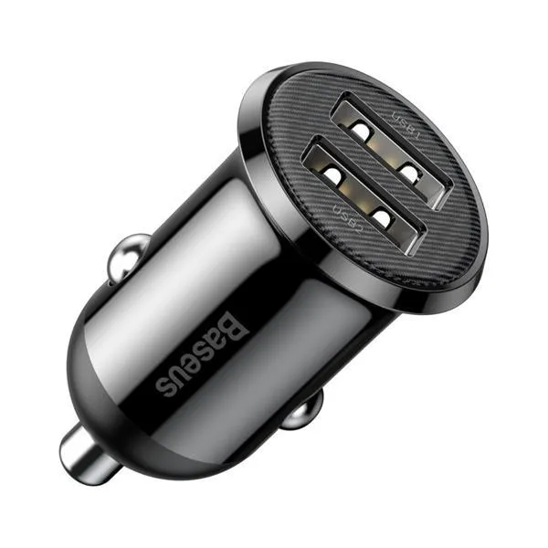 Alternativ bild 0 för Baseus Grain Pro Car Charger 2x USB 4.8A (black)