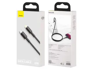 Produktfoto för Baseus High Density Braided Cable Type-C to Lightning PD 20W 1m (Black)
